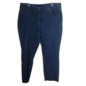 Faded‎ Glory 22 WP Plus Size Straight Leg stretchy Denim Blue Jeans